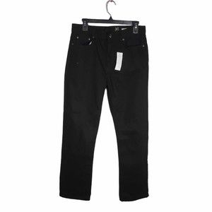 George men's size 30x30 Regular Fit Black Denim Straight Leg jeans NWT